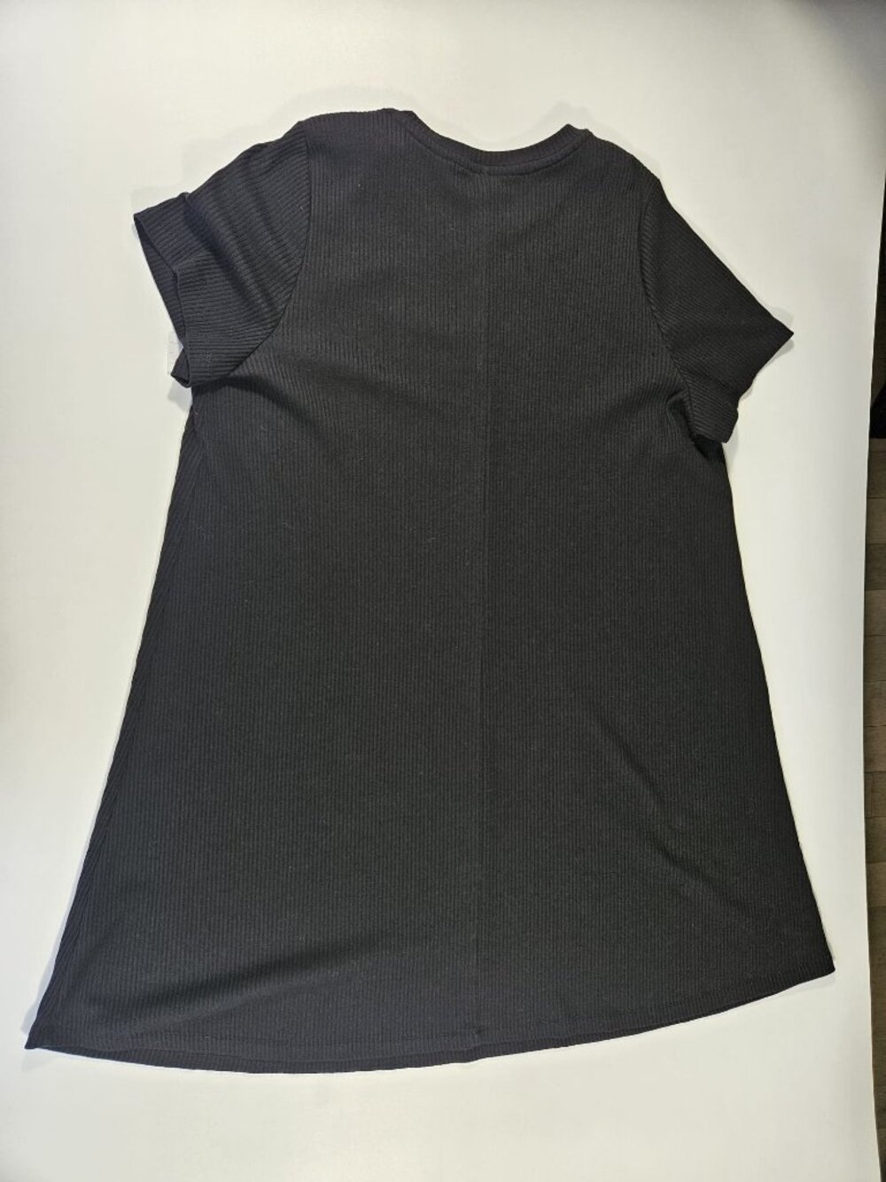 Addition Elle Ribbed Short Sleeve Swing Tunic Black – 3X - Picture 3 of 4